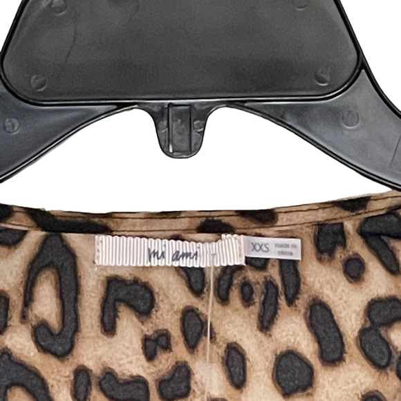 Francesca's Mi Ami Womens Slip Dress Size XXS Brown Leopard‎ Cheetah Print New - Picture 3 of 7